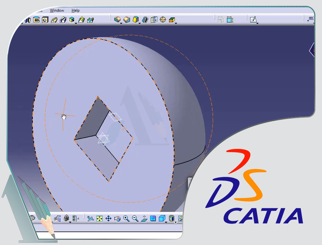 هندسه‌ی کره و مکعب-کتیا (Catia)-آی سی ای ام (ICEM)-ساخت مش