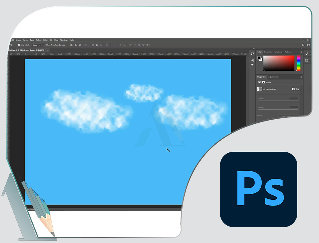 ساخت آسمان ابری-ایجاد ابر در فتوشاپ-فتوشاپ-photoshop