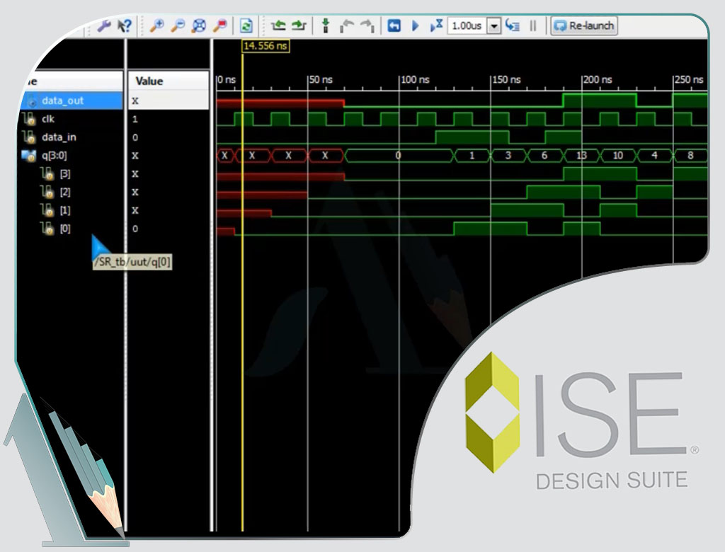 طراحی یک شیفت رجیستر Serial in Serial Out (SISO) در FPGA